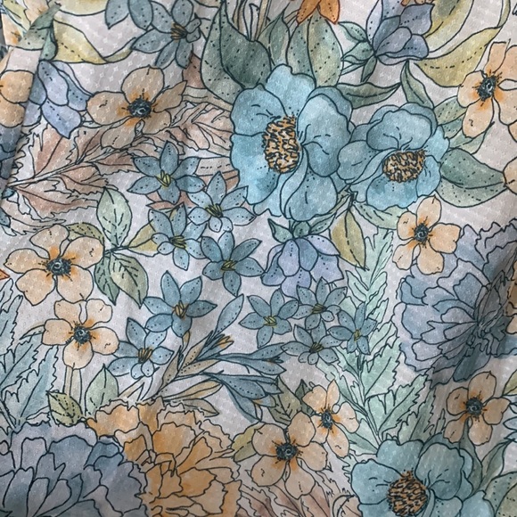 🆕 Magali Pascal Beautiful Floral Puff Sleeve Ruffle Top - Picture 8 of 15